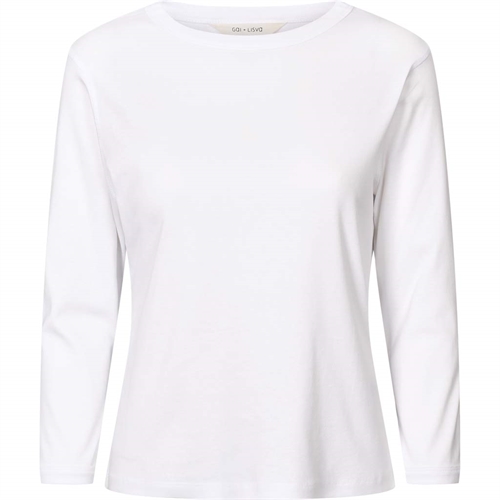 LISVA SASCHA 3/4 SLEEVE TOP WHITE
